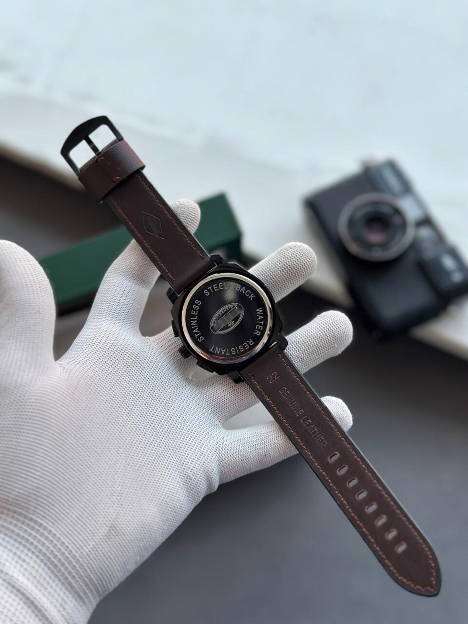 Luxury Chronograph Leather Watch